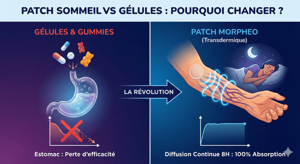 Mieux dormir sans pilule : Pourquoi le patch sommeil est plus efficace - Morpheopatch